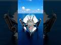A futuristic sci-fi American warship