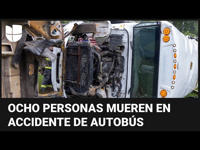 Imágenes del accidente de autobús de trabajadores agrícolas que dejó al menos 8 muertos en Florida