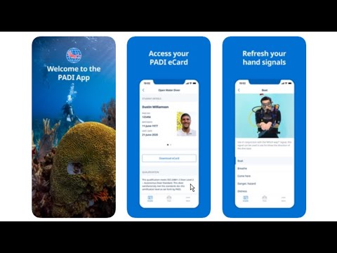 eCertyfikaty PADI dla kursantów (bez dzwięku, włącz polskie napisy) - dostęp poprzez aplikację PADI