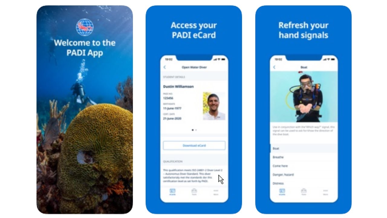 PADI eCard for Students (no sound, enable captions) - accessing your eCertification using PADI App