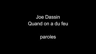 Watch Joe Dassin Quand On A Du Feu video