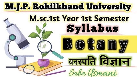 MJPRU ll M.Sc 1st year 1sem Botany ll New syllabus ll @sabausmani6911