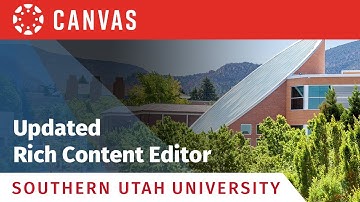 SUU Canvas: Updated Rich Content Editor