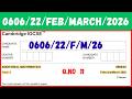 0606/22/F/M/26 Cambridge IGCSE™ ADDITIONAL MATHEMATICS 0606/22 Paper 2 FM 2026 #0606 ADD MATH Q 11