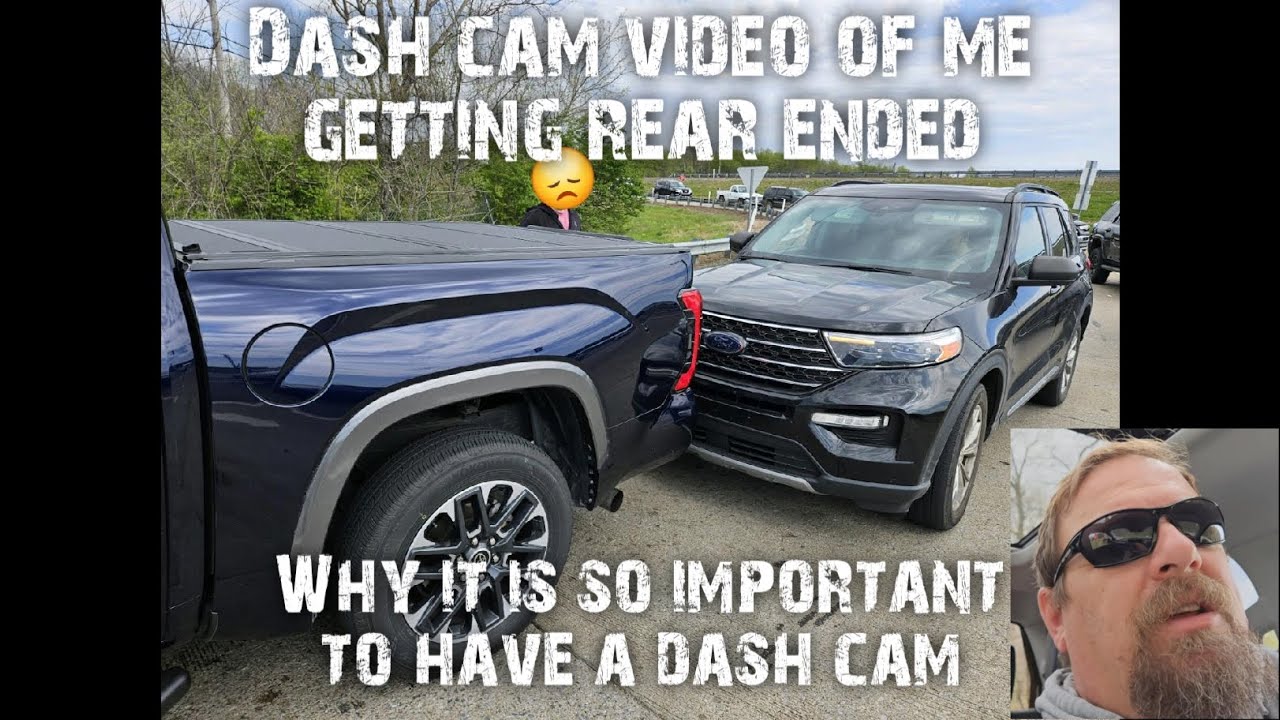 Dash cam video of me getting rear ended - YouTube
