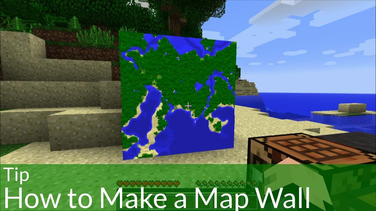 Tip How To Make A Map Wall In Minecraft Youtube