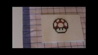 Bead Sprites Mushroom Super Mario Bügelperlen Pilz