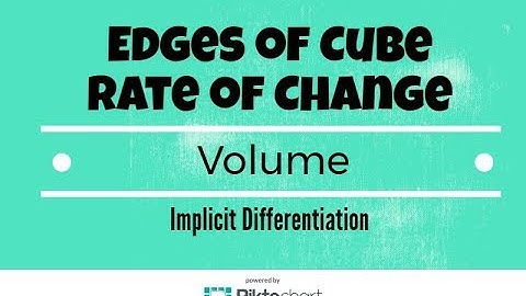 Given all Edges of a cube are Expanding find The Rate Of Change For The Volume