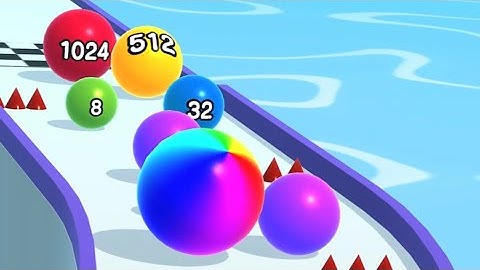 Ball Run 2048 🌈🟡All Levels Gameplay Walkthrough Android, ios Game - Level 112