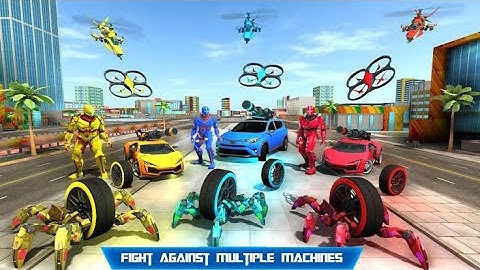 Drone Robot Car Driving - Spider Wheel Robot Game Android Gameplay