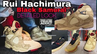 Rui Hachimura Air Jordan 8 Retro Black Samurai Sneaker On Feet Detailed  Look - YouTube