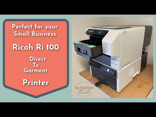 An overview of the Ricoh Ri 1000 Direct To Garment Printer with