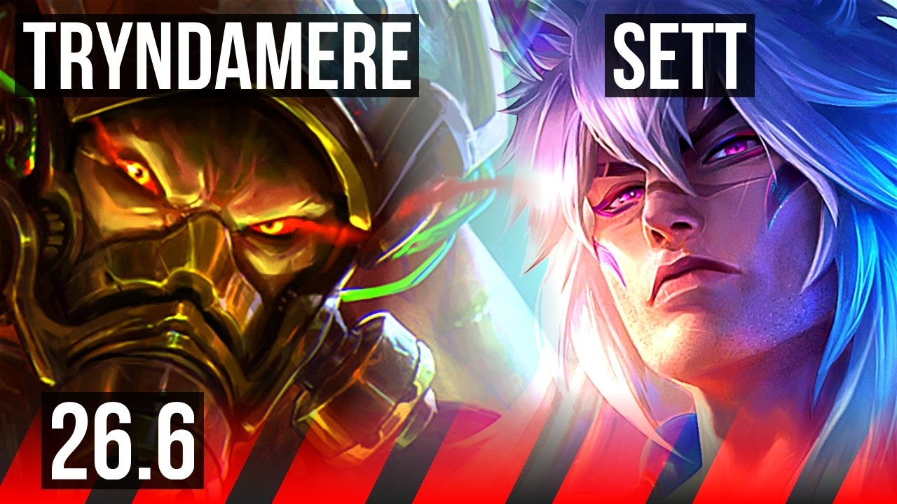 Watch Tryndamere outplay Sett in Master elo! 
Learn what runes to use, what items to build, understand how to lane, teamfight, and outplay your opponents as #Tryndamere. 
/// #LeagueOfLegends high elo replay 
 
Thank you for watching! 
Did you learn something new? Share it in the comments! 
If you liked this video, please leave a thumbs up, if you disliked it, be sure to give me feedback in the comments. I appreciate your support! 
 
~~~| DOMISUMREPLAY |~~~ 
High elo replays for every role and champion. Improve your gameplay. Many uploads per day. 
 
~~~| WATCH MORE |~~~ 
Main channel: https://www.youtube.com/channel/UChkYqBSmrYsPjOTK2N4pdWg?sub_confirmation=1 
Tryndamere channel: https://www.youtube.com/channel/UCS0YGwu4ZMbias8xr5ufGJw?sub_confirmation=1 
 
More replays of: 
- Tryndamere vs Sett: https://www.youtube.com/playlist?list=PLe5Uddr5-TN3vLoj7j1FKAFrQxmk1YW8w 
- Tryndamere TOP: https://www.youtube.com/playlist?list=PLe5Uddr5-TN391FLy62RbXFQgVu9_wWD5 
 
~~~| MATCH INFO |~~~ 
GAME TYPE: Ranked Solo/Duo 5v5 
REGION: EUW 
AVERAGE RANK: Master 
SEASON: Season 2026 
PATCH: 26.6 
 
~~~| SPECTATED PLAYER |~~~ 
CHAMPION: Tryndamere 
SKIN: Blood Moon Tryndamere 
RANK: Master 
RIOT ID: Ghost # victo 
OP.GG: https://op.gg/summoners/euw/Ghost-victo 
RUNES: RESOLVE - Grasp Of The Undying, Demolish, Second Wind, Revitalize; PRECISION - Legend: Alacrity, Last Stand (Attack Speed + Adaptive Force + Health) 
 
~~~| OPPONENT |~~~ 
CHAMPION: Sett 
SKIN: Spirit Blossom Sett 
RANK: Diamond II 
RUNES: PRECISION - Press The Attack, Triumph, Legend: Alacrity, Last Stand; RESOLVE - Shield Bash, Bone Plating (Attack Speed + Adaptive Force + Health Scaling) 
 
I am not one of the summoners playing in the matches uploaded to this channel, so I am unfortunately unable to answer questions about decisions made by the summoners in the game. 
 
played at 2026-03-26 12|27|07 (CET); rec on sd-apricot at 2026-03-31 05|10|34 (CEST); mtdt at 2026-03-31 05|45|20 (CEST); EUW-7799172164-TOP-BLUE