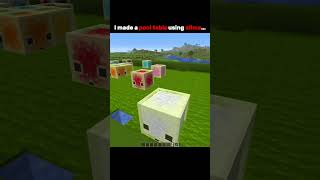 I made a pool table using slime…  #minecraft #minecraftshorts #shorts #physics #minecraftphysics