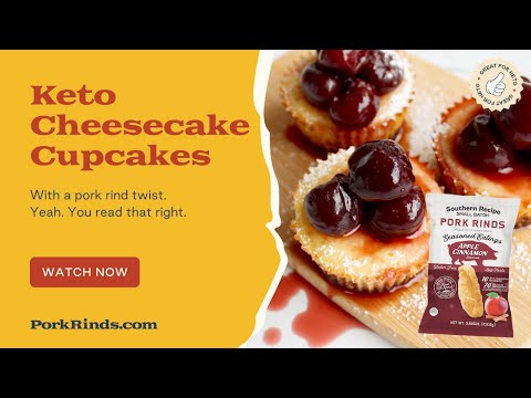 Ultimate Keto Dessert! Cheesecake Cupcakes with a Pork Rind Twist 🍰✨ | Low-Carb & Delicious! - video from pork rinds