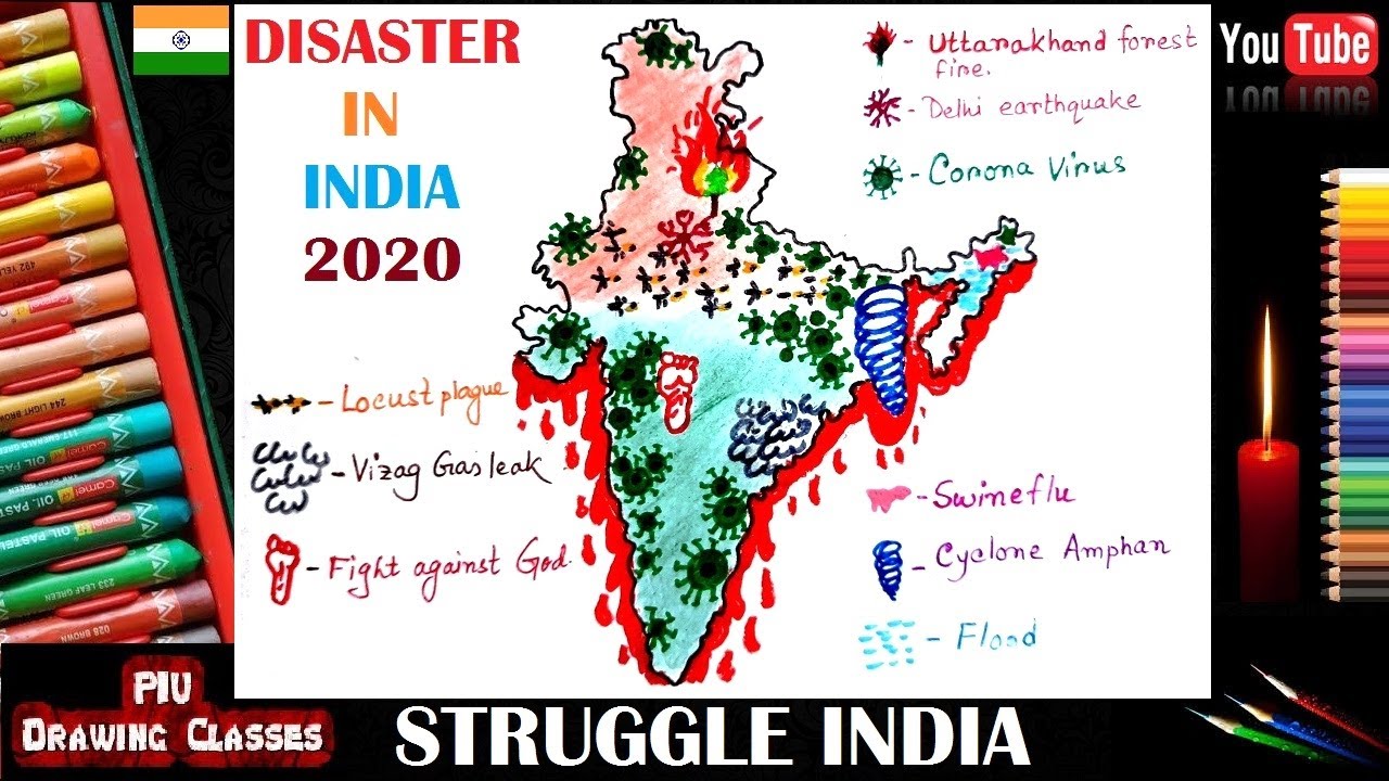 Natural Disaster Of India Drawing For Kids In 2020 Drawing For Kids Drawing Tutorial My Drawings