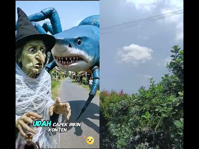 tralalero jadi monster #funny #tralalerotralala #neneksihir #comedy #anomali #veo3 #anomaliviral