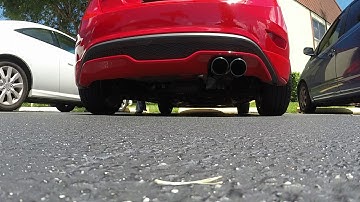 2015 Fiesta ST cold start. 2j Racing catless down pipe, resonator & muffler delete.