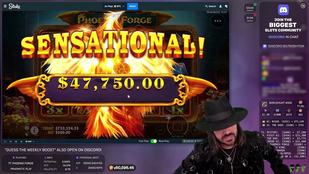 Almost... The greatest hit on Phoenix Forge if the retrigger hit (Roshtein Bonus Opening)