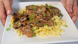 Quick and Easy Classic Beef Stroganoff Recipe | The best Classic Beef Stroganoff