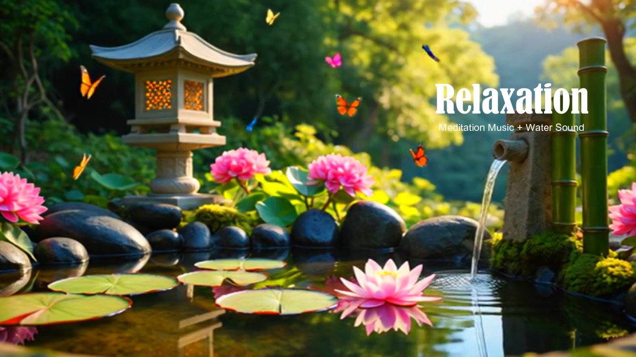 Instant Peace of Mind 🌿 Bamboo Water Sounds & Relaxing Music, Relieves Anxiety