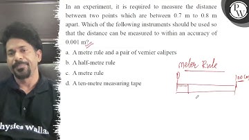 In an experiment, it is required to measure the distance between tw...