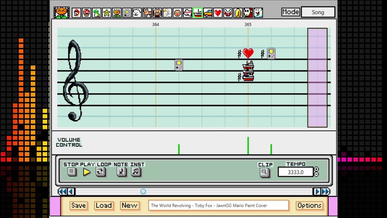 The World Revolving - Toby Fox - JawnGG - Super Mario Paint v1.1.1 - Deltarune