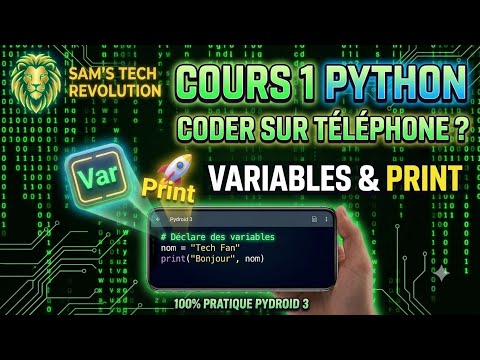 Cours Python 1 Comment Coder en Python sur son Téléphone ? (Variables & Print)