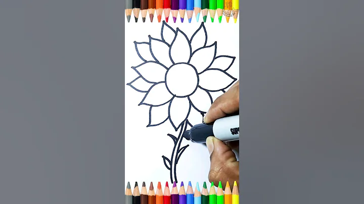Sunflower Drawing Shorts Video | Kids Drawing Hub | #kids #drawing #video
