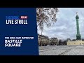 Stroll around the new and improved Bastille square, Paris.