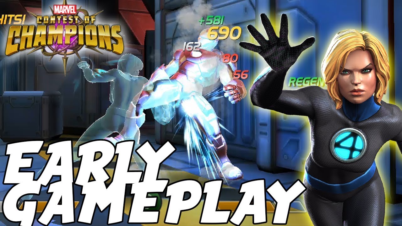 Invisible Woman Early Gameplay: Marvel Contest of Champions (Content Creator Program)