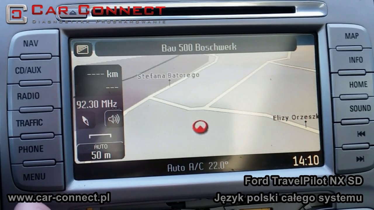 Ford język polski polskie menu NX SD nawigacja mapy