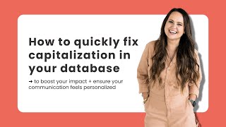How to fix the capitalization in your database