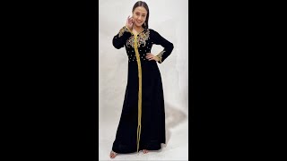 Women's Bridal Wedding Dress Handmade Crystal Gown | Moroccan Kaftan with Embroidery #reels #shorts screenshot 5