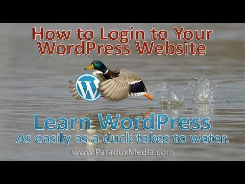 Learn WordPress How to Login