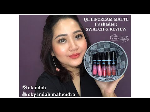 QL Cosmetic adalah brand kosmetik lokal di Indonesia. QL Lip Cream Matte adalah produk lipstick liqu. 