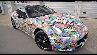 Graffiti Ferrari California gets stripped!