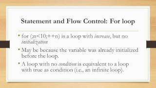 CSC 321   Week 5 Statement and flow control new
