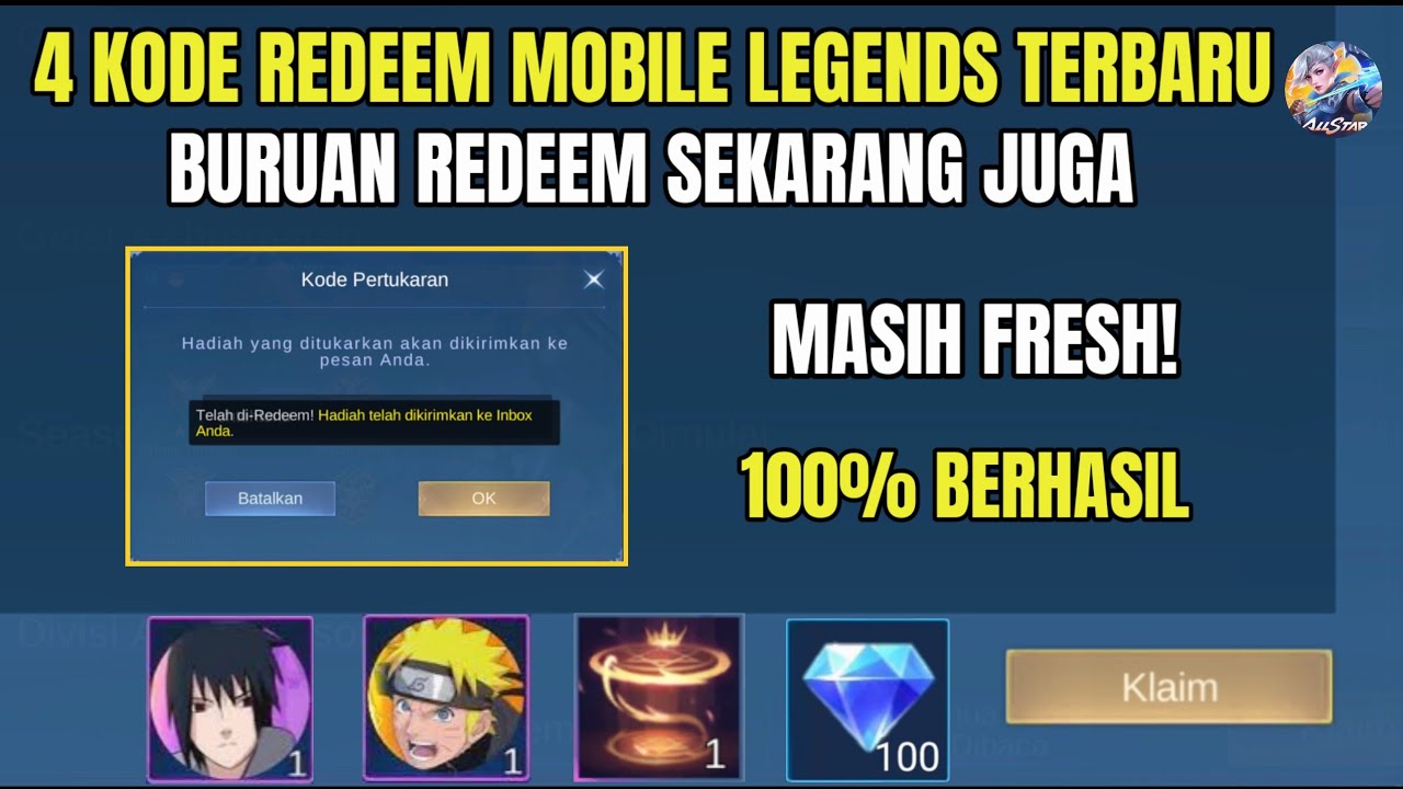 BURUAN! 4 KODE REDEEM ML TERBARU KODE REDEEM MOBILE LEGENDS HARI INI ...