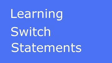 How to use Switch Statements
