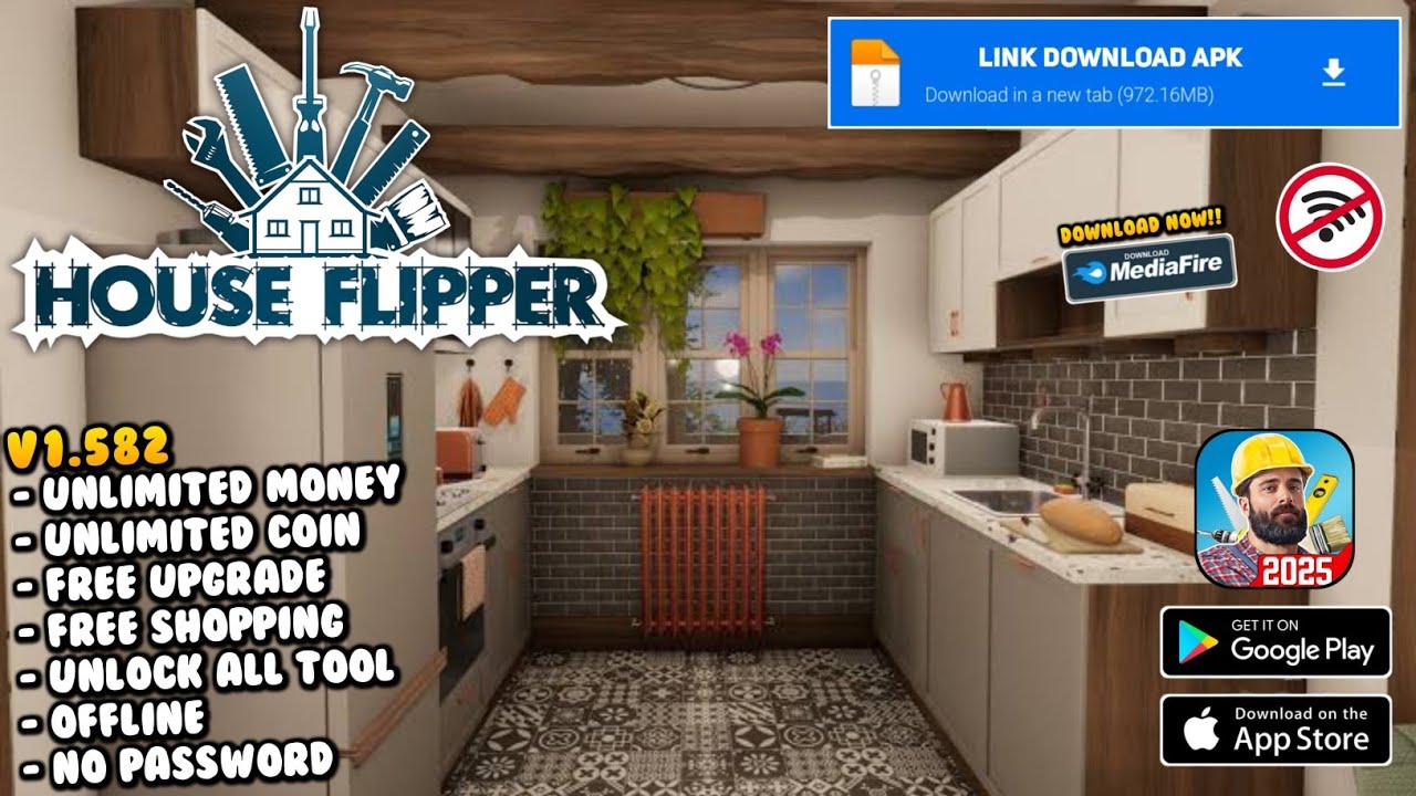 House Flipper Mod Apk v1.582 Последняя версия 2025 года с неограниченными деньгами — Лучшая игра-...