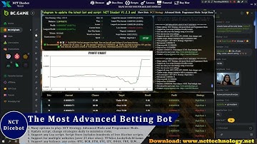 NCT Dicebot - The Most Advanced Betting Bot ❤️ Supports Lua script, any coin and over 25 dice sites