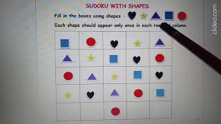 SUDOKU WITH SHAPES | SUDOKU | PLAY WITH SHAPES