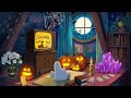 Spooky Vintage Night 🎃with distant 1930s oldies playing in another room on autumn haunted house
