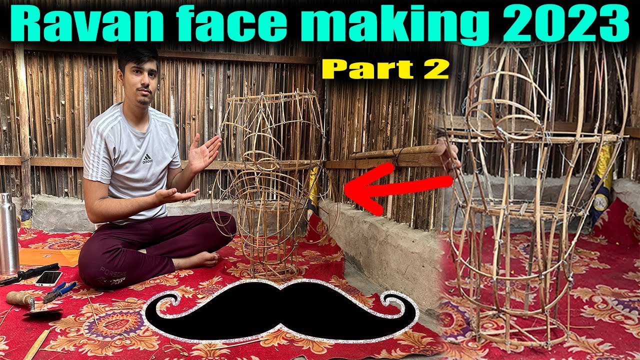 How to make ravan face at home 2023 | Part 2 | Ravan making 2023 ...