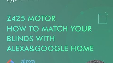 New Z425 Motor How To Match Your Blinds With Alexa & Google Home