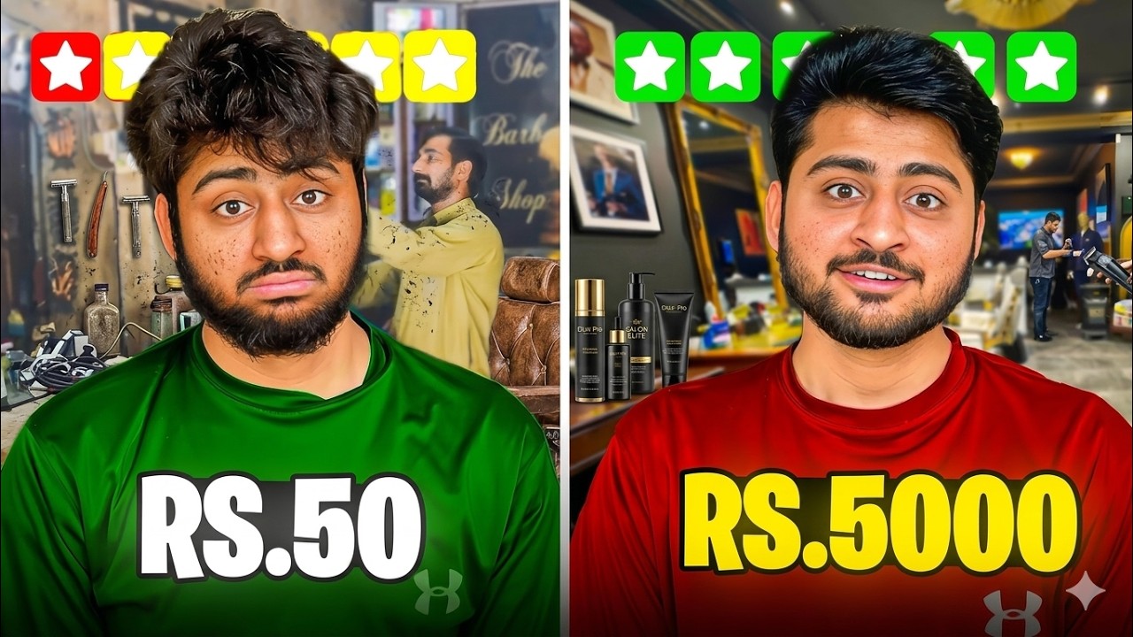 Cheap VS Expensive Hair Cut || SAAD KY VLOG.