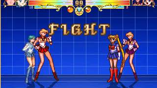 Mugen  Hyper Sailor Uranus Nhyper Sailor Mercury Vs Sailor Moon Gssailor Uranos