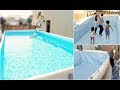 INSTALAMOS Y LLENAMOS NUESTRA PISCINA GIGANTE + VERANO ESTAMOS LISTOS!! VLOGS DIARIOS #048