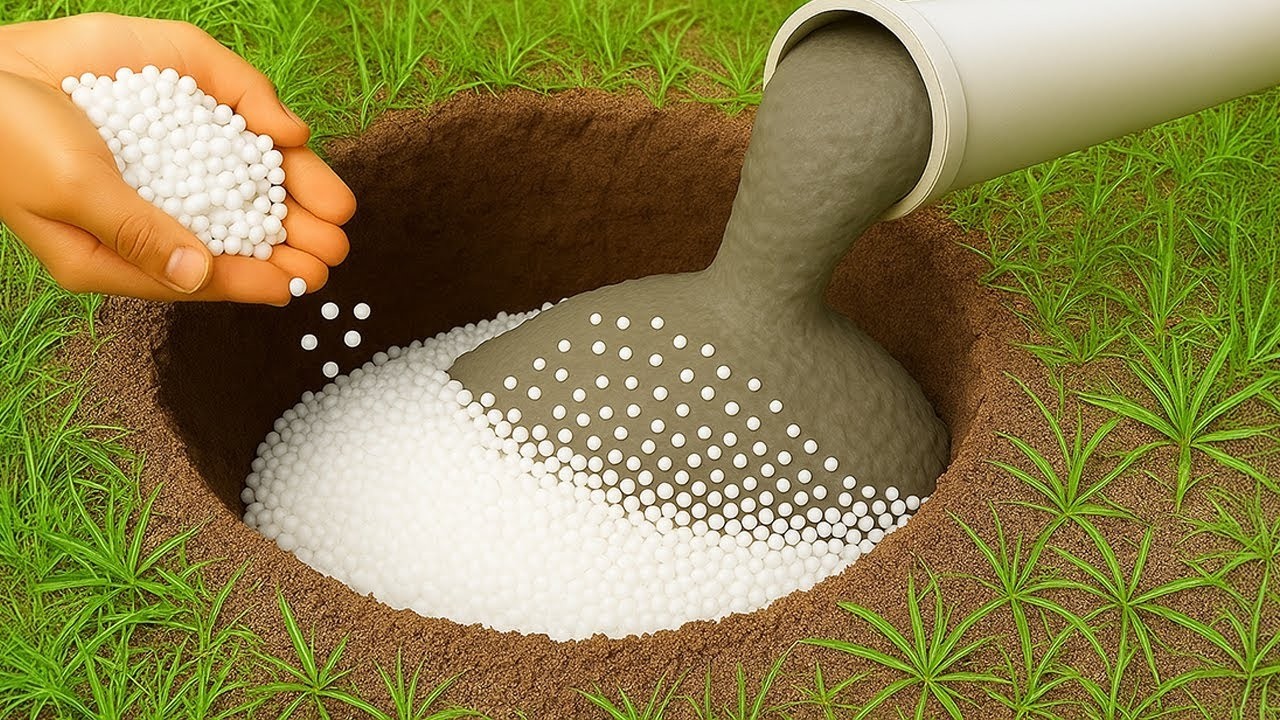 Pour cement and styrofoam into a hole! The whole world doesn't know about this.